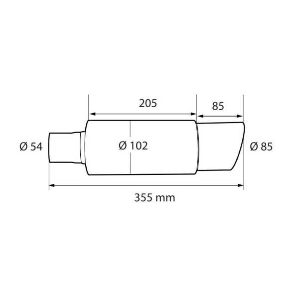 60066-D-01 ΚΑΖΑΝΙ ΑΠΟ ΑΝΟΞΕΙΔΩΤΟ ΑΤΣΑΛΙ (201) INOX MU-3 Φ54 ΜΗΚΟΣ: 355mm LAMPA - 1 TEM. - Image 3