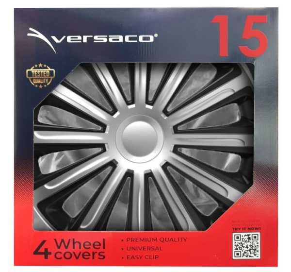 6841-2 ΤΑΣΙΑ 15" HUBCAP TREND SILVER BLACK - - AMIO ΣΕΤ 4ΤΕΜ ΣΕ KOYTI - Image 2