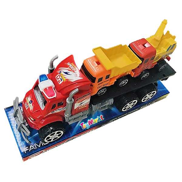 70-2268_1 Φορτηγό Friction με 2 Δομικά Οχήματα 26x12x8cm ToyMarkt 902288 - Image 2
