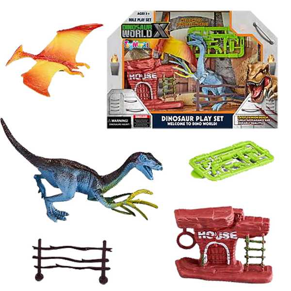 71-3366_1 Δεινόσαυροι & Σπιτάκια Κουτί Dinosaur World 24x17x7cm ToyMarkt 913386 - Image 2
