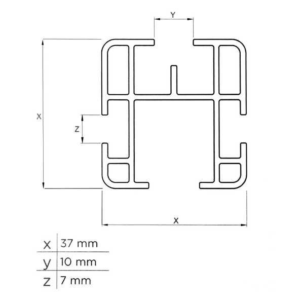 8450MB-4 ΜΠΑΡΑ ΟΡΟΦΗΣ ΑΛΟΥΜΙΝΙΟΥ PROFESSIONAL XXL 165 cm ΓΙΑ ΕΠΑΓΓΕΛΜΑΤΙΚΑ ΟΧΗΜΑΤΑ MENABO - 1 ΤΕΜ. - Image 4