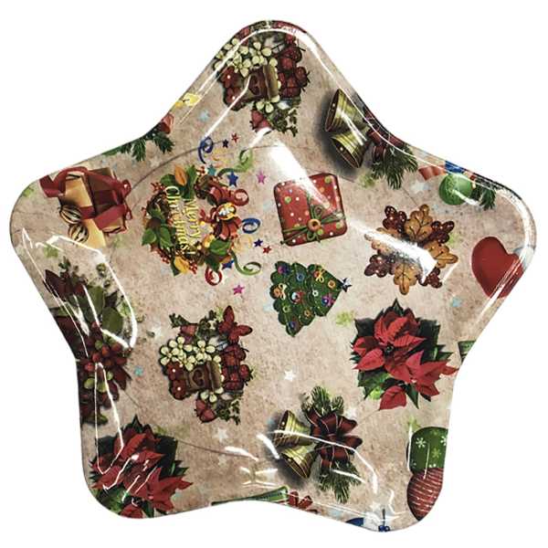 93-1268_1 Δίσκος Χριστουγεννιάτικος Αστέρι 32cm Xmasfest 1131288 - Image 2