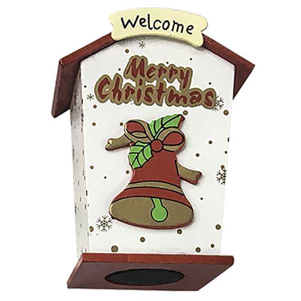 93-1574_1 Κουμπαράς Ξύλινος Σπίτι 11,5x9x6cm Xmasfest 1131594 - Image 2