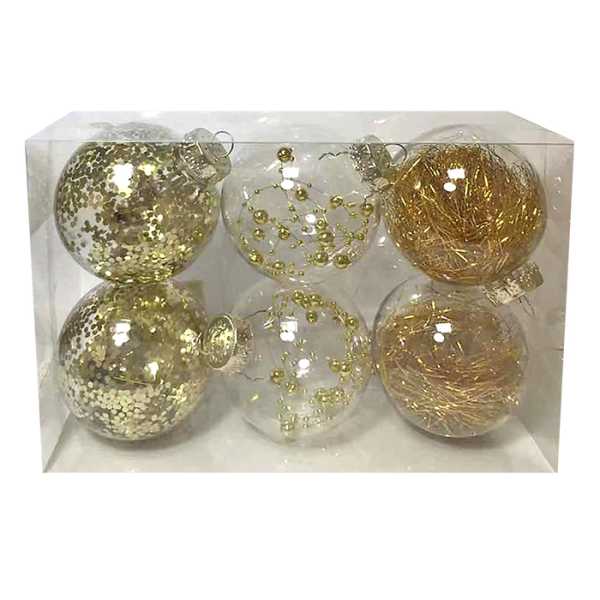 93-2524_1 Μπάλες με Γέμιση Ντεκόρ πακ=6τεμ φ8 ø8cm Xmasfest 1132544 - Image 2