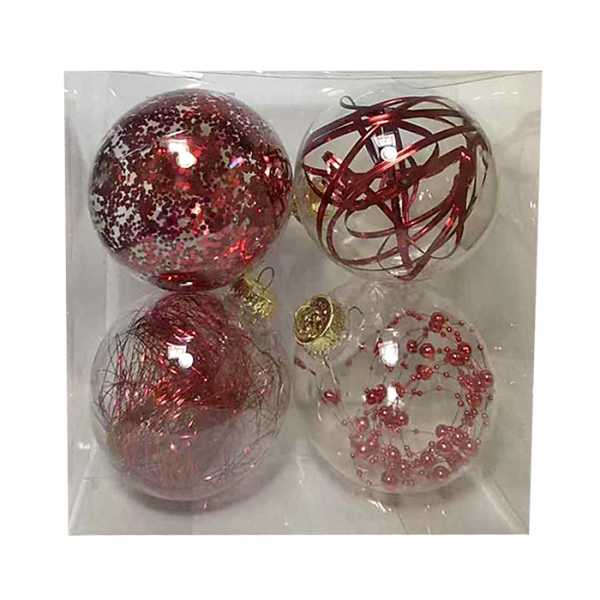 93-2525_1 Μπάλες με Γέμιση Ντεκόρ πακ=4τεμ φ10 ø10cm Xmasfest 1132545 - Image 2