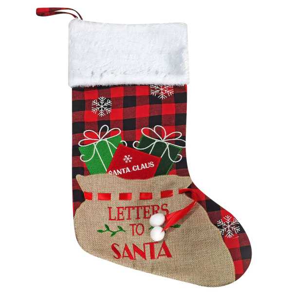 93-3188_1 Μπότα Χριστουγέννων Letters to Santa 48x27cm Xmasfest 1133208 - Image 2