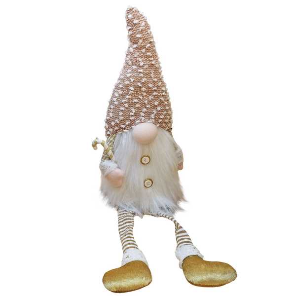 93-3695_1 Άγιος Gnome Λευκός Μακρυά Πόδια 70cm Xmasfest 1133715 - Image 2