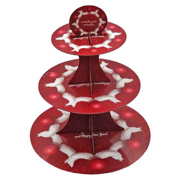 93-3795_1 Βάση για Cupcake Xmas Τριώροφη 35 xø30cm Xmasfest 1133815 - Image 2