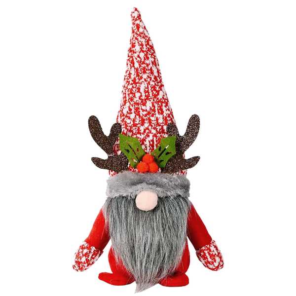 93-3927_1 Φιγούρα Gnome με Μάλλινο Σκούφο 37cm Xmasfest 1133947 - Image 2