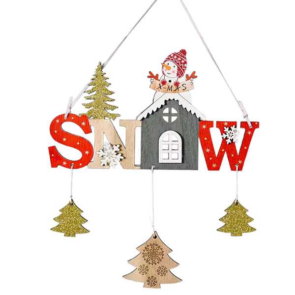 93-3948_1 Στολίδι Ξύλινη Παράσταση Xmas 22x13cm Xmasfest 1133968 - Image 2