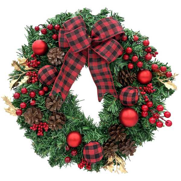 93-3953_1 Στεφάνι Χριστουγεννιάτικο με γκι ø40cm Xmasfest 1133973 - Image 2