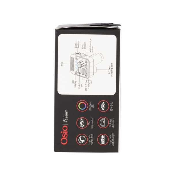 ACS-696OSIO_8 FM TRANSMITTER ΑΝΑΠΤΗΡΑ 12V ΜΕ BLUETOOTH OFT-4260BT ΦΟΡΤΙΣΤΗ USB TYPE-A + USB TYPE-C OSIO - Image 8