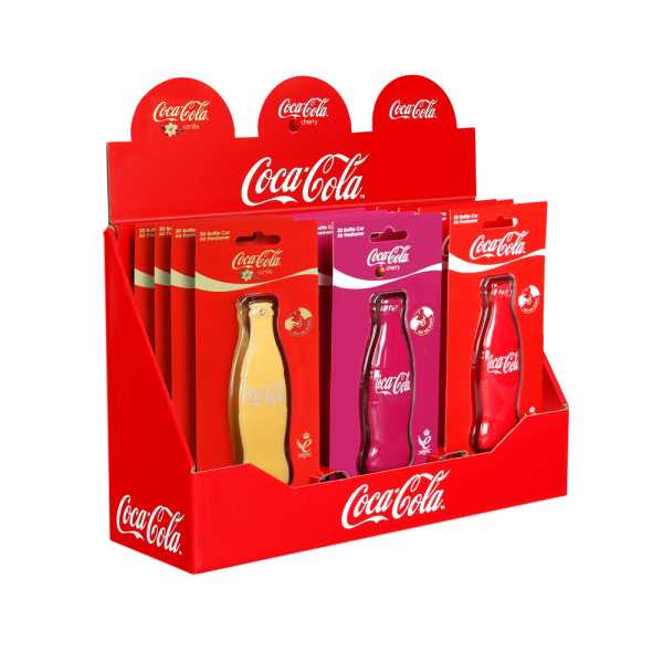 FOBCC13DBOTCDU9_5 ΑΡΩΜΑΤΙΚΑ ΚΡΕΜΑΣΤΑ 3D BOTTLE  ΣΕ ΣΧΕΔΙΟ ΜΠΟΥΚΑΛΙ COCA-COLA ΔΙΑΦΟΡΑ ΑΡΩΜΑΤΑ ΣΕ DISPLAY 12ΤΕΜ. - Image 5