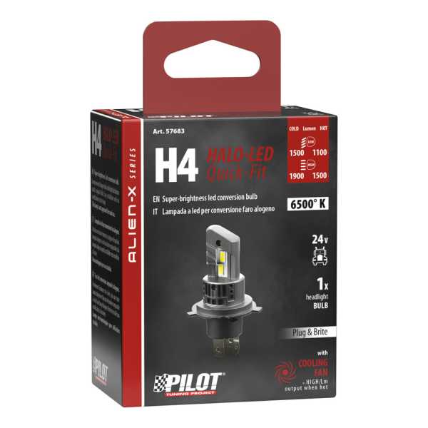 L5768.3_3 H4 24V P43t 1500/1900lm+1100/1500lm 6.500k HALO LED QUICK-FIT ALIEN-X SERIES PLUG & PLAY 1ΤΕΜ - Image 3