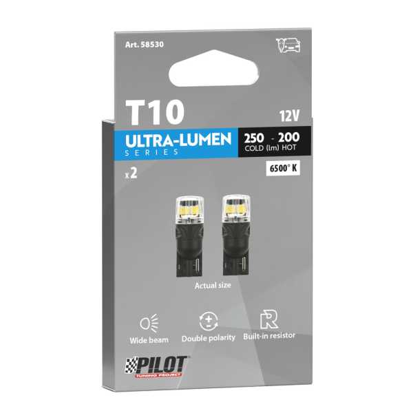 L5853.0_3 T10 W5W 12V W2,1x9,5d 250/200lm 6.500K ΔΙΠΛΗΣ ΠΟΛΙΚΟΤΗΤΑΣ LED CAN-BUS ULTRA-LUMEN SERIES 2ΤΕΜ. - Image 3