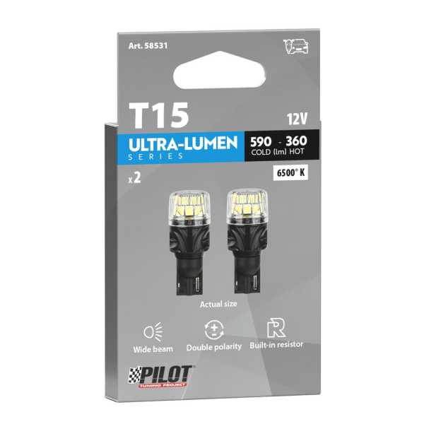 L5853.1_3 T15 12V W2,1x9,5d 590/360lm 6.500K ΔΙΠΛΗΣ ΠΟΛΙΚΟΤΗΤΑΣ LED CAN-BUS ULTRA-LUMEN SERIES 2ΤΕΜ - Image 3