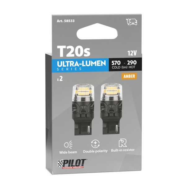 L5853.3_3 W21W (T20) 12V W3x16d 570/290lm ΠΟΡΤΟΚΑΛΙ ΦΩΣ LED CAN-BUS ULTRA-LUMEN SERIES 2ΤΕΜ. - Image 3