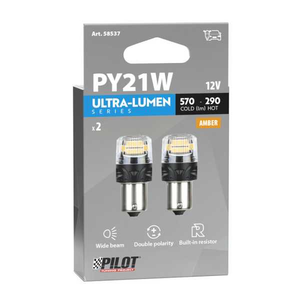 L5853.7_3 PY21W 12V BAU15s 570/290lm ΠΟΡΤΟΚΑΛΙ ΦΩΣ LED CAN-BUS ULTRA-LUMEN SERIES 2ΤΕΜ. - Image 3