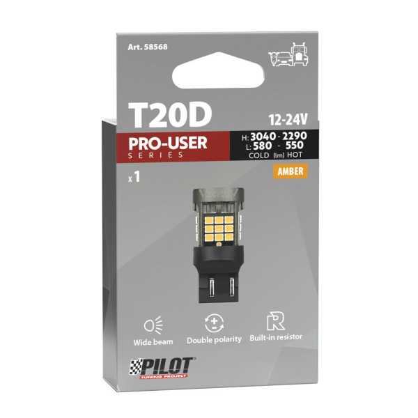 L5856.8_3 W21/5W (T20) 12/24V W3x16q 3040/580+2290/550lm ΜΕ ΠΟΡΤΟΚΑΛΙ ΦΩΣ LED CAN-BUS PRO-USER SERIES 1ΤΕΜ. - Image 3