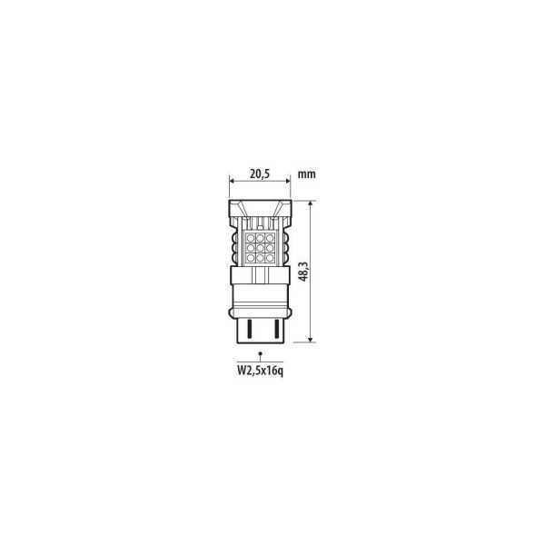 L5857.0_2 P27/7W 12/24V W2,5x16q 3040/580+2290/550lm ΜΕ ΠΟΡΤΟΚΑΛΙ ΦΩΣ LED CAN-BUS PRO-USER SERIES 1ΤΕΜ. - Image 2