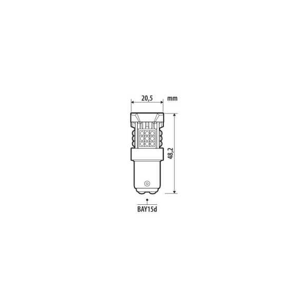 L5857.2_2 P21/5W 12/24V BAY15d 3040/580+2290/550lm ΜΕ ΠΟΡΤΟΚΑΛΙ ΦΩΣ LED CAN-BUS PRO-USER SERIES 1ΤΕΜ. - Image 2