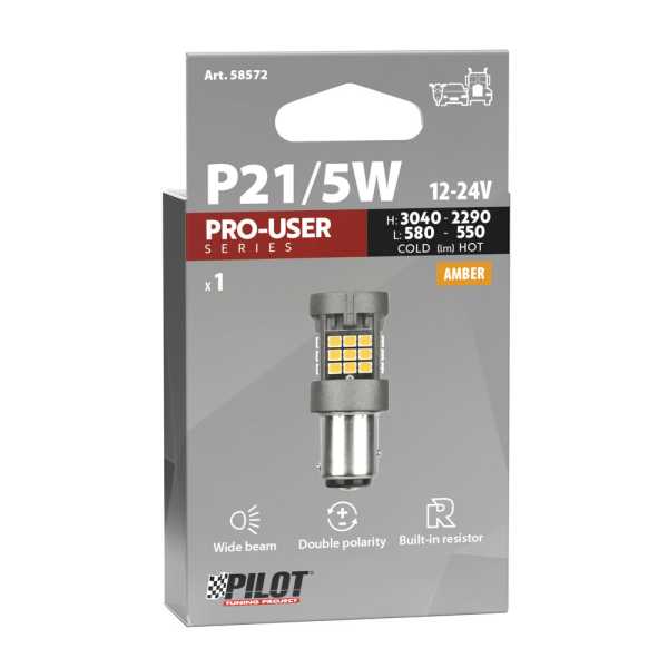 L5857.2_3 P21/5W 12/24V BAY15d 3040/580+2290/550lm ΜΕ ΠΟΡΤΟΚΑΛΙ ΦΩΣ LED CAN-BUS PRO-USER SERIES 1ΤΕΜ. - Image 3