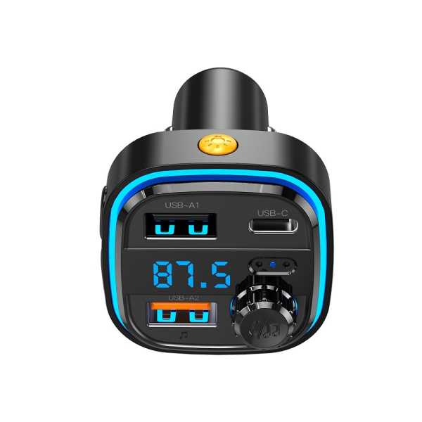 XO-BCC08-FM-transmitter-Bluetooth-MP3-φορτιστής-αυτοκινήτου-31A-μαύρο2 XO BCC08 FM transmitter Bluetooth, MP3, φορτιστής αυτοκινήτου 3,1A, μαύρο - Image 2