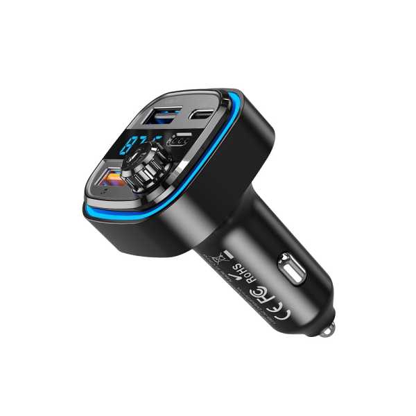XO-BCC08-FM-transmitter-Bluetooth-MP3-φορτιστής-αυτοκινήτου-31A-μαύρο3 XO BCC08 FM transmitter Bluetooth, MP3, φορτιστής αυτοκινήτου 3,1A, μαύρο - Image 3